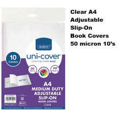 Marlin adjustable book covers A4 10's 50 micron 